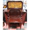 Image 3 : CARVED WINE CABINET/BAR WITH SIDE WINE GLASS