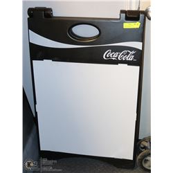 COCA COLA WHITE BOARD SIDEWALK DISPLAY.