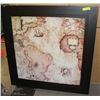 Image 1 : LARGE DECORATOR MAP PRINT 43"X43",