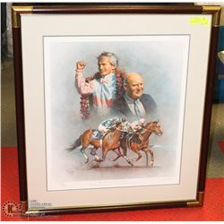 SIGNED AND FRAMED PRINT BY FRED STONE "THE SHOE