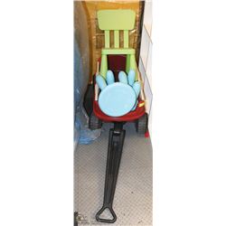 CHILDRENS IKEA STOOLS & CHAIR WITH FISHER PRICE