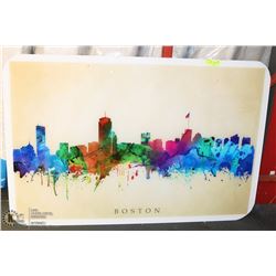 LARGE ACRYLIC BOSTON SKYLINE.