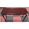 Image 1 : RED MAHOGANY SOFA TABLE.