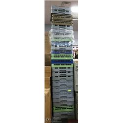 8' STACK OF COMMERCIAL DISHWASHER RACKS