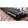 Image 1 : MASSIVE 17 SEATER BLACK LEATHER SOFA WITH 2 CHAISE