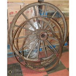 GROUP OF VINTAGE WAGON WHEELS