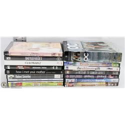 BOX OF ABOUT 25 DVD'S INCLUDING JERSEY SHORE