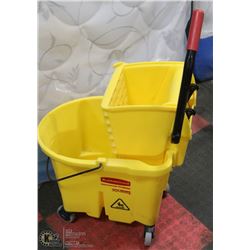 COMMERCIAL MOP BUCKET WITH WRINGER AS THEY