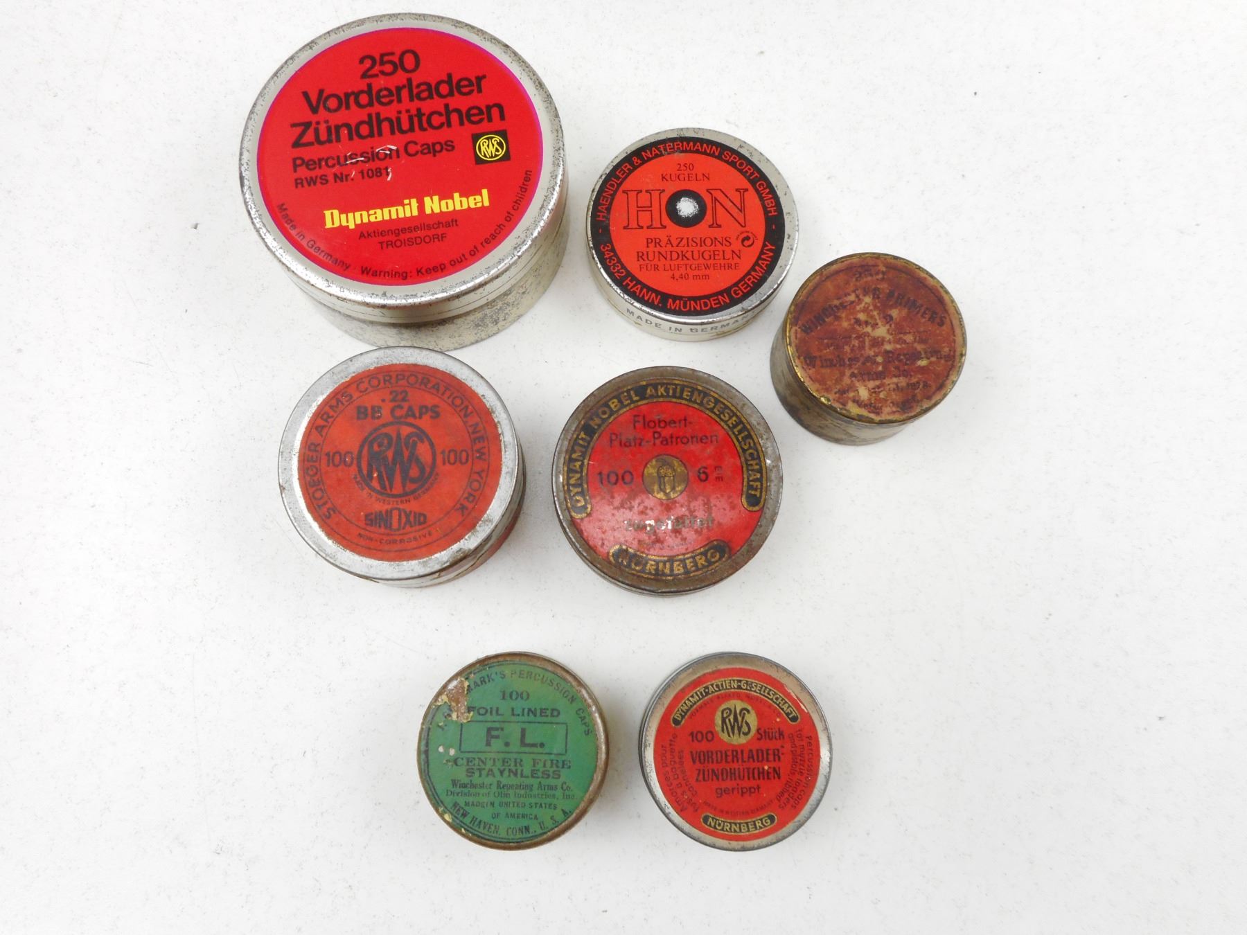 ASSORTED TINS Amp PERCUSSION CAPS