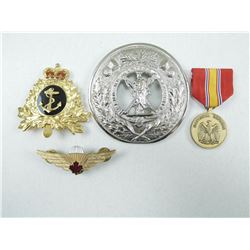 ASSORTED PIN, MEDALS & BADGES