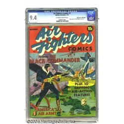 Air Fighters Comics #1 Mile High pedigree (Hillman Fall, 1941) CGC NM 9.4 Off-white to white pages.