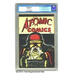 Atomic Comics #1 (Green Publishing Co., 1946) CGC VF/NM 9.0 Cream to off-white pages.