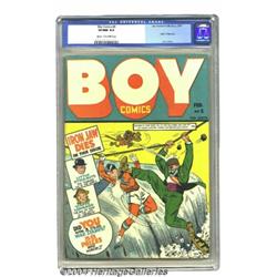 Boy Comics #8 (Lev Gleason, 1943) CGC VF/NM 9.0 Cream to off-white pages.