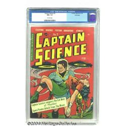 Captain Science #2 Bethlehem pedigree (Youthful Magazines, 1951) CGC NM+ 9.6 Off-white pages.