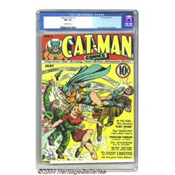 Catman Comics #1 (Holyoke Publications, 1941) CGC NM 9.4 Off-white pages.