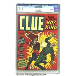 Clue Comics #4 Pennsylvania pedigree (Hillman Publications, 1943) CGC NM- 9.2 Off-white pages.