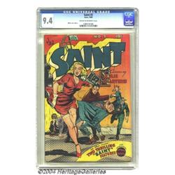 Saint #3 (Avon, 1948) CGC NM 9.4 Cream to off-white pages.