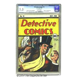 Detective Comics #15 (DC, 1938) CGC FN- 5.5 Off-white pages.