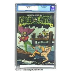 Green Lantern #9 San Francisco pedigree (DC, 1943) CGC NM 9.4 White pages.