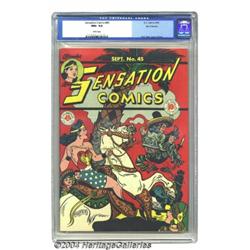 Sensation Comics #45 San Francisco pedigree (DC, 1945) CGC NM+ 9.6 White pages.