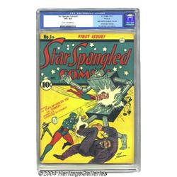 Star Spangled Comics #1 Rockford pedigree (DC, 1941) CGC VF+ 8.5 Cream to off-white pages.
