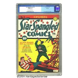 Star Spangled Comics #5 Rockford pedigree (DC, 1942) CGC VF/NM 9.0 Cream to off-white pages.