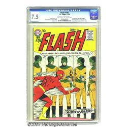 The Flash #105 (DC, 1959) CGC VF- 7.5 Light tan to off-white pages.