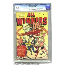 All Winners Comics #19 (Timely, 1946) CGC VF- 7.5 White pages.