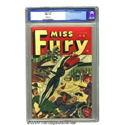 Miss Fury #6 (Timely, 1945) CGC NM+ 9.6 Off-white pages.