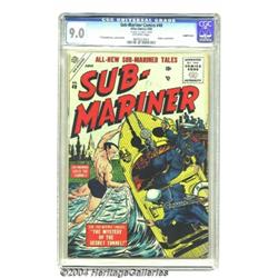Sub-Mariner Comics #40 Double Cover (Timely, 1955) CGC VF/NM 9.0 Off-white pages.