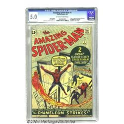 The Amazing Spider-Man #1 (Marvel, 1963) CGC VG/FN 5.0 Off-white to white pages.