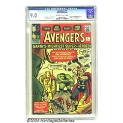 The Avengers #1 (Marvel, 1963) CGC VF/NM 9.0 Off-white to white pages.