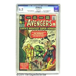 The Avengers #1 (Marvel, 1963) CGC FN+ 6.5 Off-white pages.