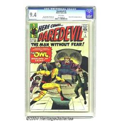 Daredevil #3 (Marvel, 1964) CGC NM 9.4 White pages.