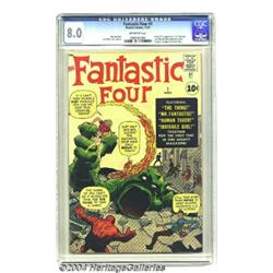 Fantastic Four #1 (Marvel, 1961) CGC VF 8.0 Off-white pages.