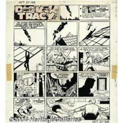Chester Gould - Dick Tracy Sunday Comic Strip Original Art, dated 10-27-68 (Chicago Tribune, 1968).