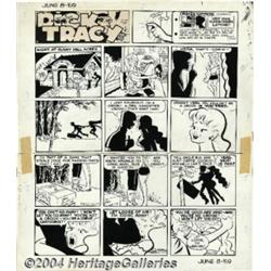 Chester Gould - Dick Tracy Sunday Comic Strip Original Art, dated 6-8-69 (Chicago Tribune, 1969).