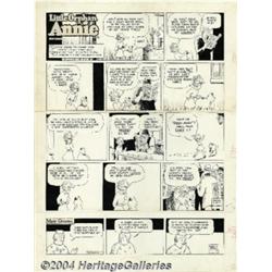 Harold Gray - Little Orphan Annie Unpublished Sunday Comic Strip Original Art (1965).