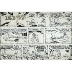 Walt Kelly - Pogo Sunday Comic Strip Original Art, dated 8-6-67 (Hall Syndicate, 1967).