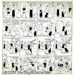E. C. Segar - Popeye Sunday Comic Strip Original Art, dated 9-13-35 (King Features Syndicate, 1935).