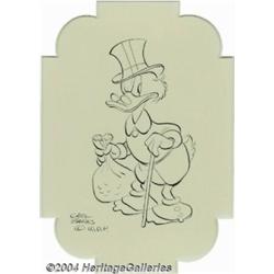 Carl Barks - Uncle Scrooge "X-Ray Scrooge" Pin Up Original Art (Another Rainbow, 1979).