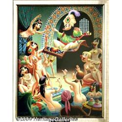 Carl Barks - The Caliph of Bagdad Painting Original Art (1978).