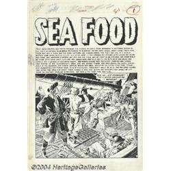 Reed Crandall - Piracy #2 "Sea Food" Splash Page Original Art (EC, 1954).