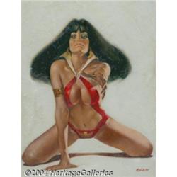 Enrich - Vampirella #52 and 87 Cover Original Art (Warren, 1976 and 1980).