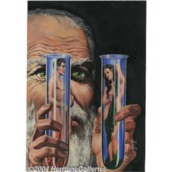 Virgil Finlay - Famous Fantastic Mysteries Cover Original Art, dated 10-42 (Frank A. Munsey, 1942).