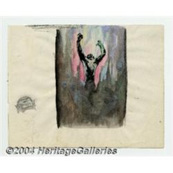 Frank Frazetta - Demon Color Preliminaries Original Art (undated).