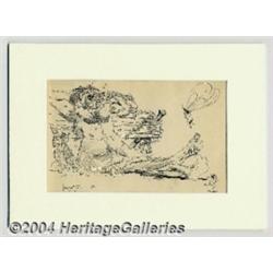 Frank Frazetta - Popcorn Man Sketch Original Art (undated).