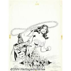 Dick Giordano - Wonder Woman Poster Illustration Original Art (DC, 1980).