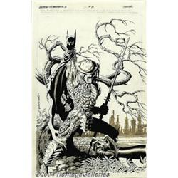 Paul Gulacy and Terry Austin - Batman vs. Predator II: Bloodmatch #2 Original Art Cover (DC, 1995).