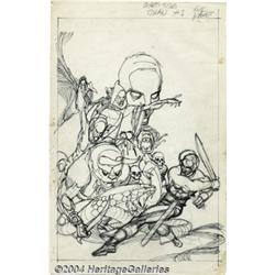 Gil Kane - Giant-Sized Conan #1 Preliminary pages Group Original Art (DC, 1974).